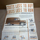 WILLYS SEDAN DELIVERY Truck Dealer Sales Brochure Paper Poster Pamphlet Vintage