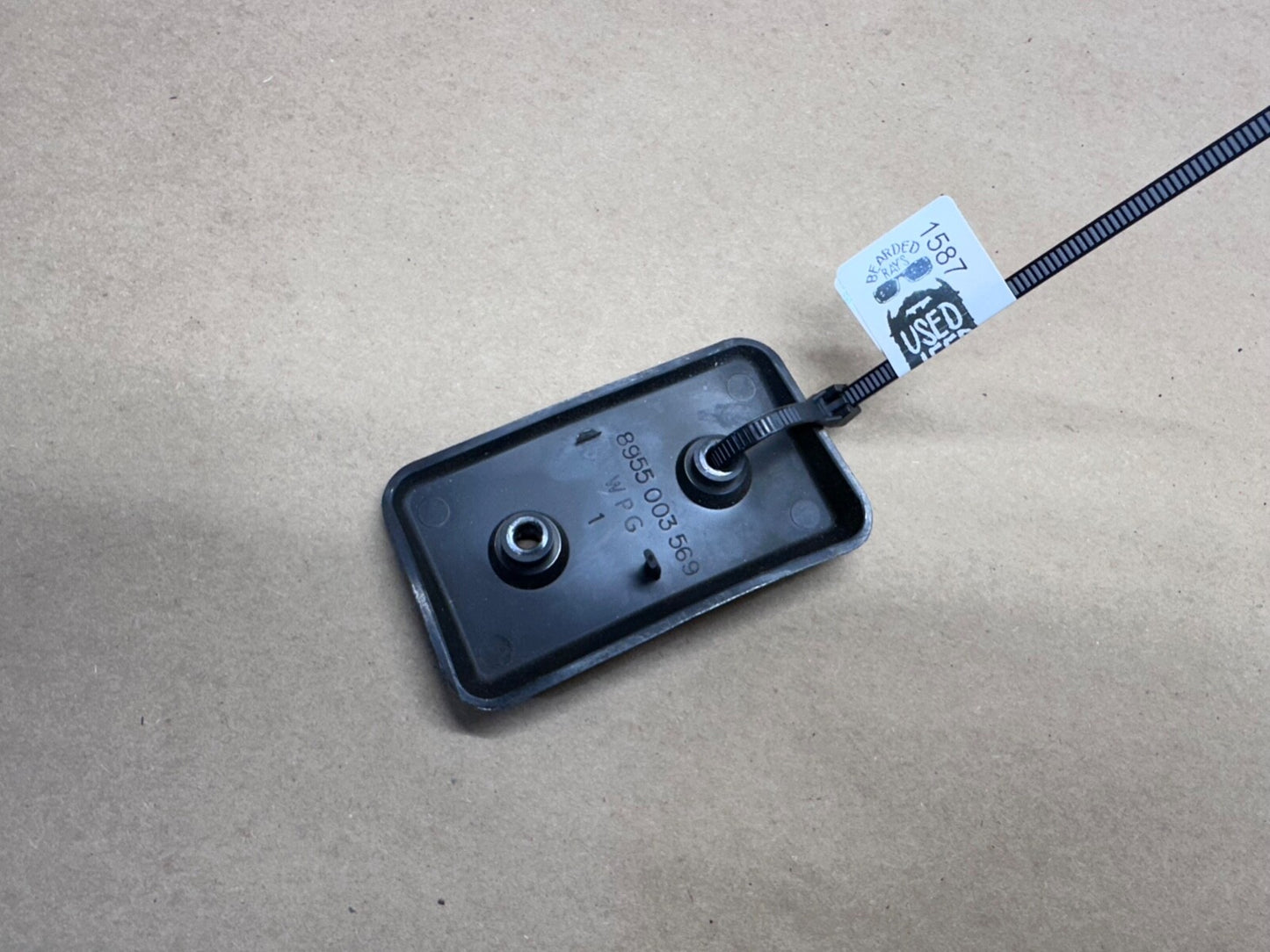 84-96 Jeep Cherokee XJ Spare Tire Rub Plate Trim Bezel Cargo BLACK 8955003569