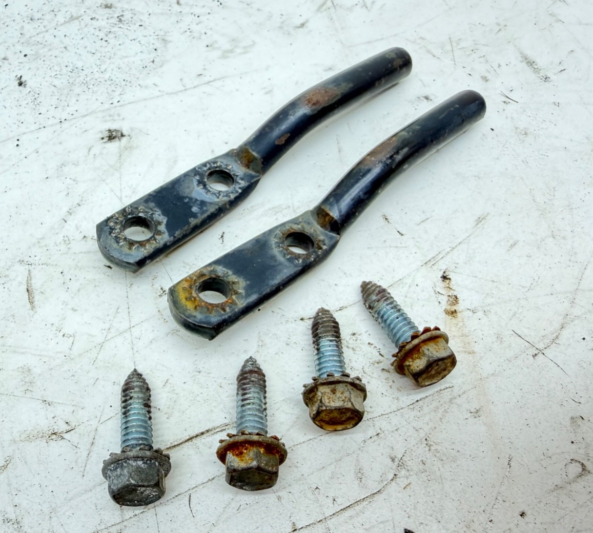 1987-2006 Jeep Wrangler YJ TJ LJ OEM Door Limit Strap Body Pins Holder Pair