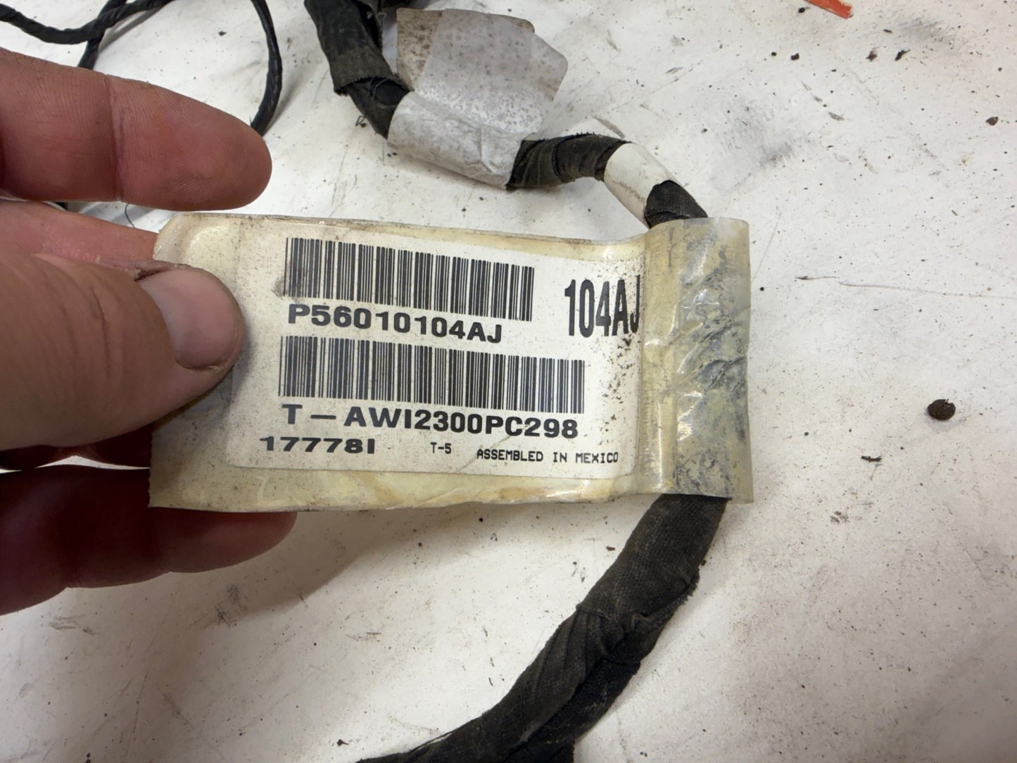 56010104AJ Soft Top Dash Instrument Panel Wiring Harness 01 Jeep TJ Wrangler OEM