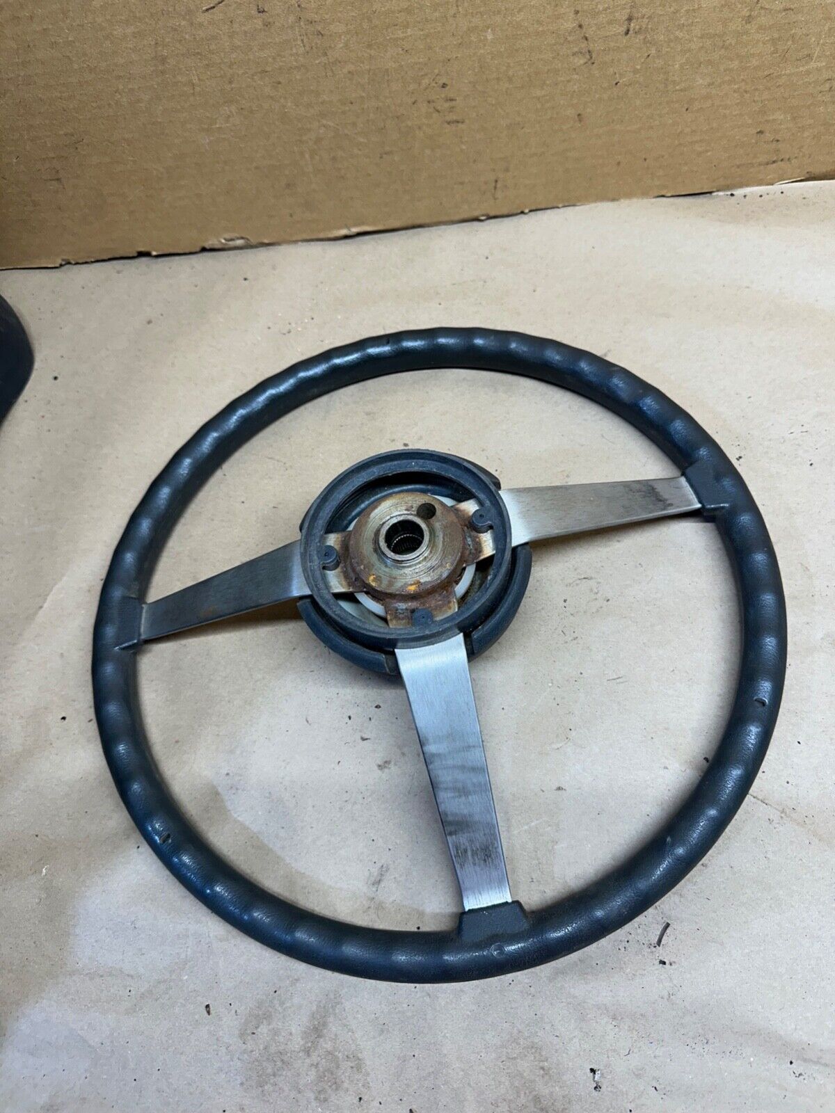 84-95 Jeep Cherokee Wrangler OEM FACTORY 3 Spoke Steering Wheel Grey XJ YJ MJ