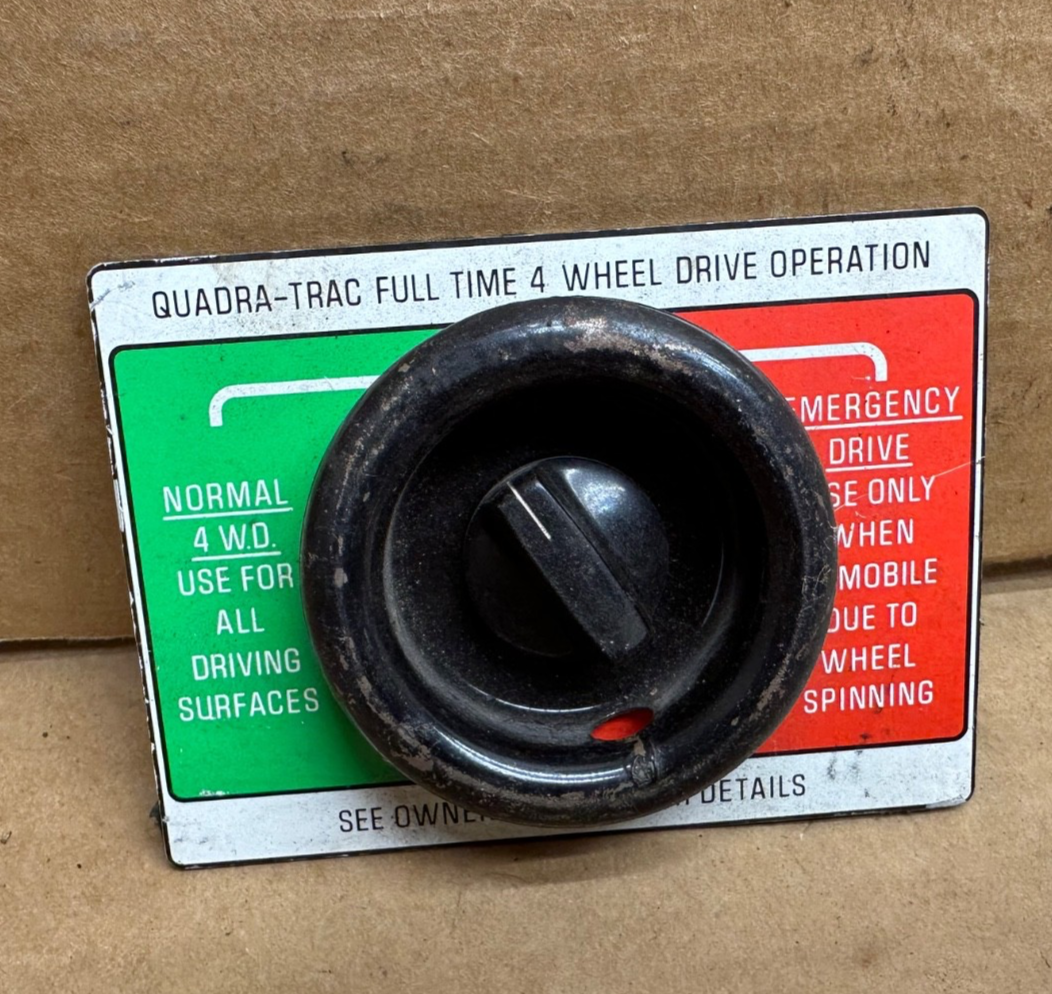 76-79 Jeep Quadratrac Emergency Drive Glove Box Switch 4x4 J10 Cherokee Wagoneer