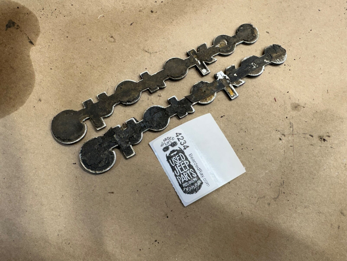 84-96 Jeep Cherokee XJ Fender Emblem Badge 55295252 8 Inch Metal OEM Factory PIN