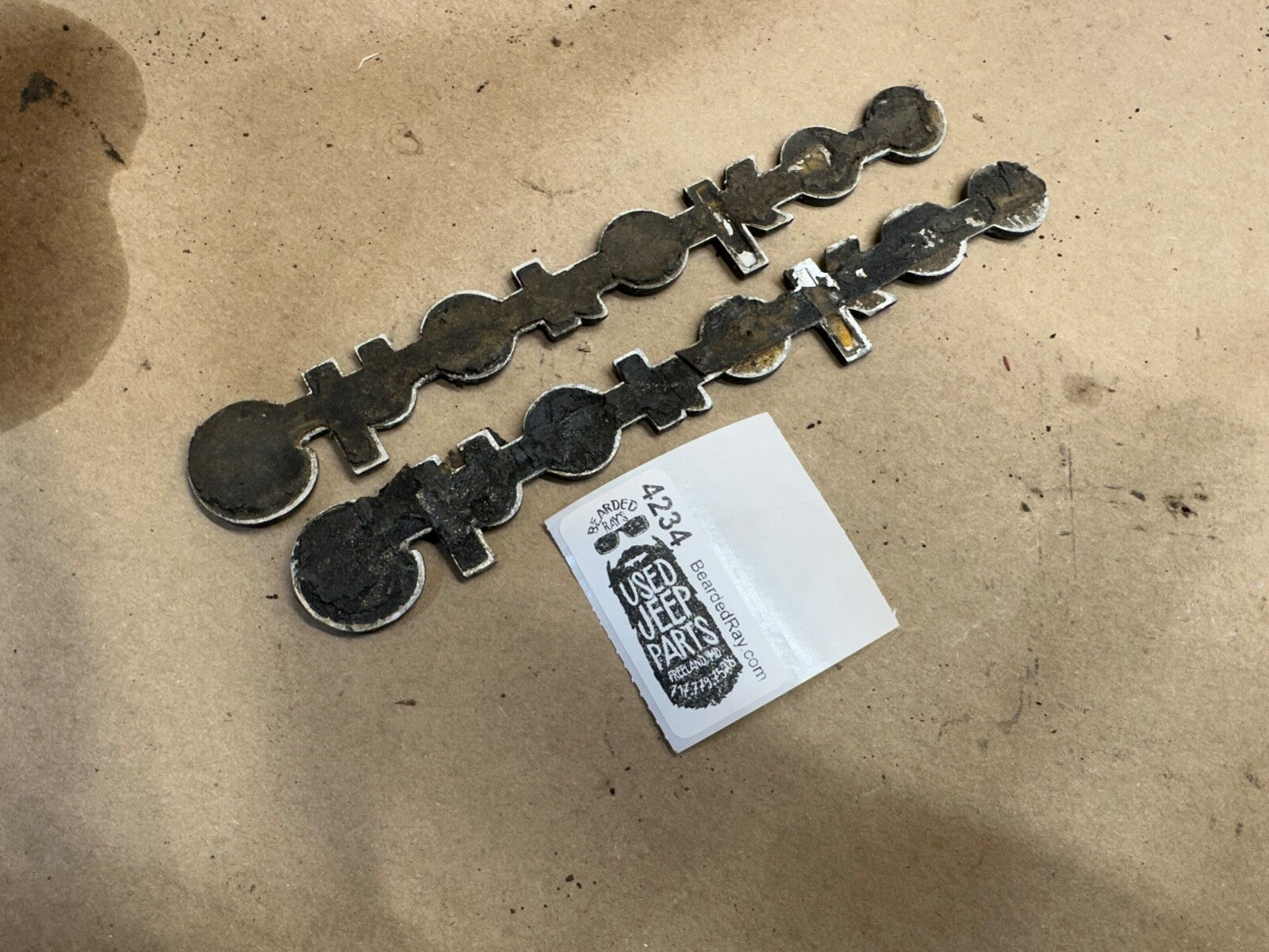 84-96 Jeep Cherokee XJ Fender Emblem Badge 55295252 8 Inch Metal OEM Factory PIN