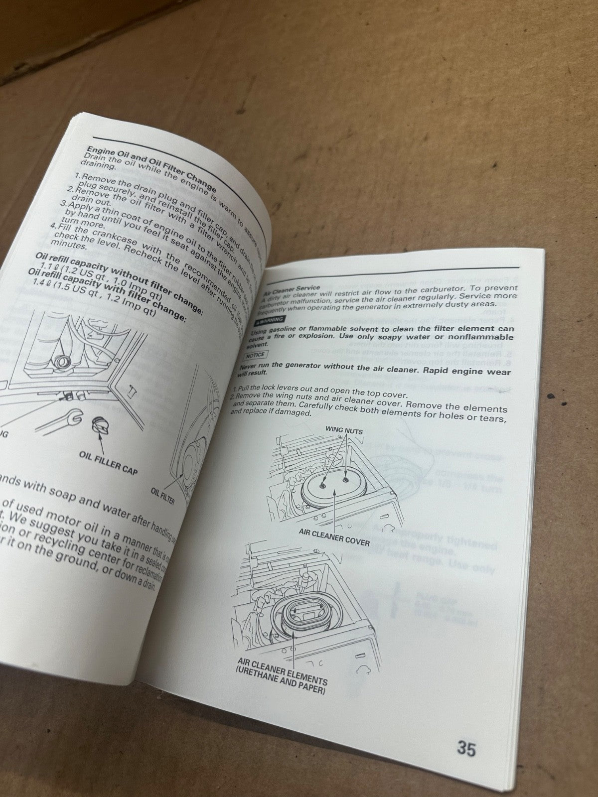 HONDA POWER EQUIPMENT GENERATOR EX5500 Owner's Manual 31ZA0633 OPERATION BOOK EX