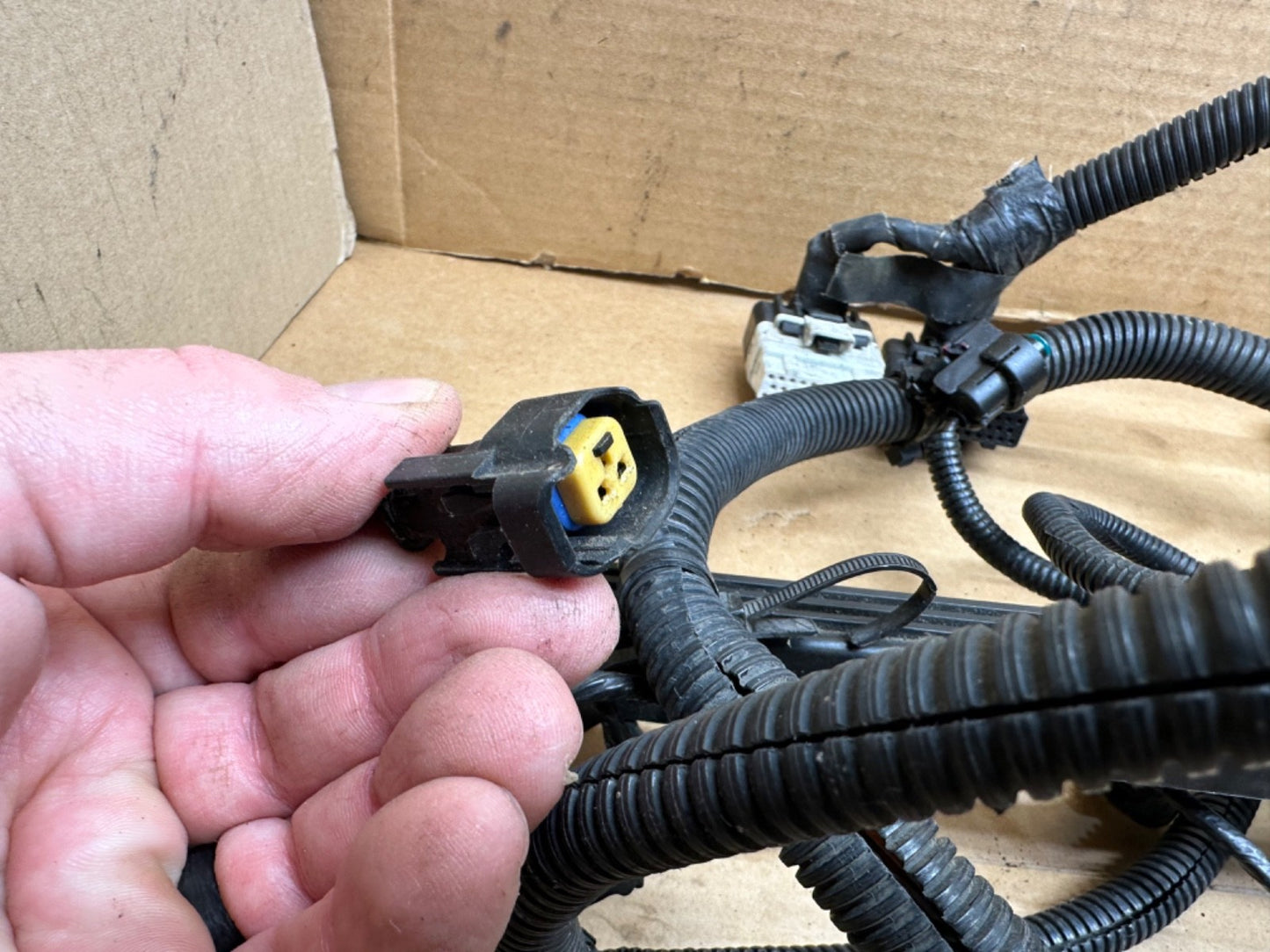 1999 JEEP WRANGLER TJ 4.0 MANUAL TRANS ENGINE INJECTOR WIRING HARNESS w/ AC