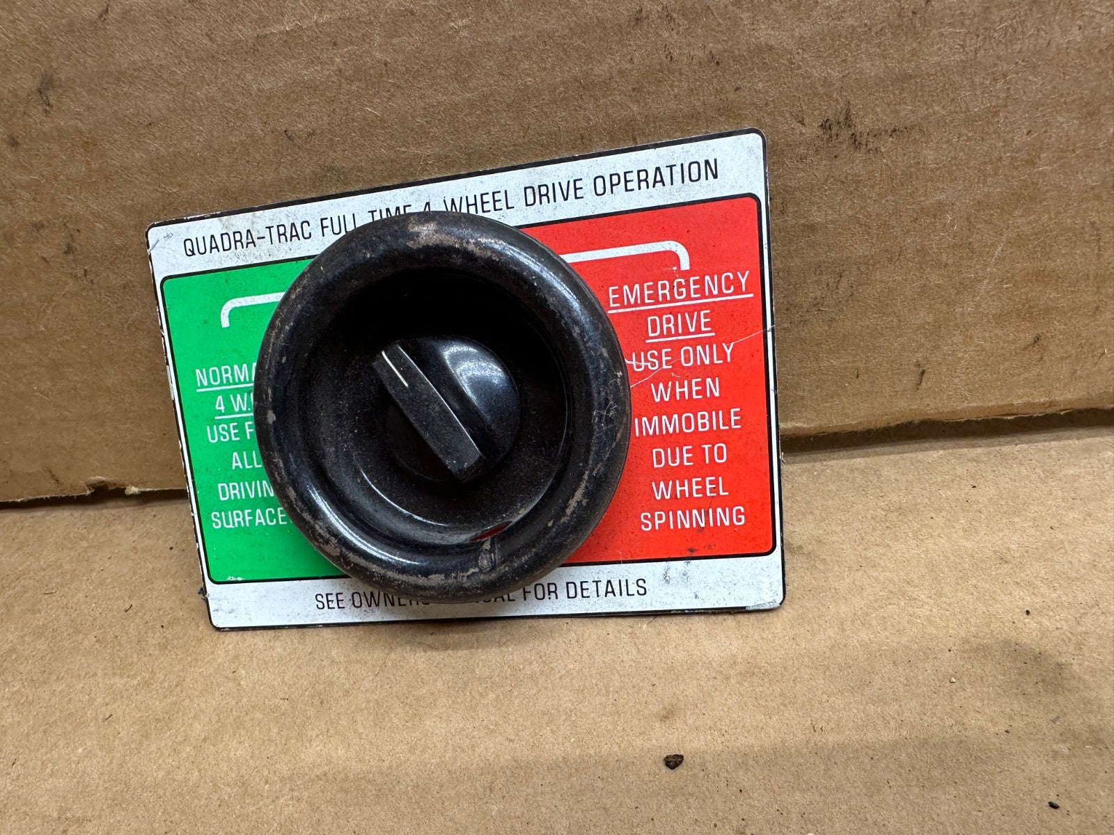 76-79 Jeep Quadratrac Emergency Drive Glove Box Switch 4x4 J10 Cherokee Wagoneer