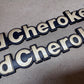 93-98 Jeep Grand Cherokee OEM 55295445 Gold fender nameplate Emblem Pair Set 2