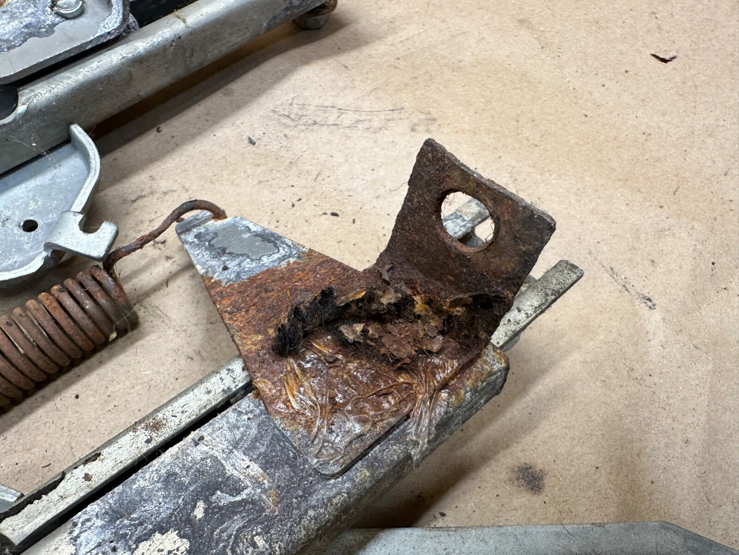 1967 Rebel Rambler Interior Front Bench Seat Floor Track Guide Mount Brackets