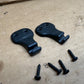 Jeep TJ Sun Visor Support Clip Hook Pair Mount screws black 97-02 Wrangler OEM