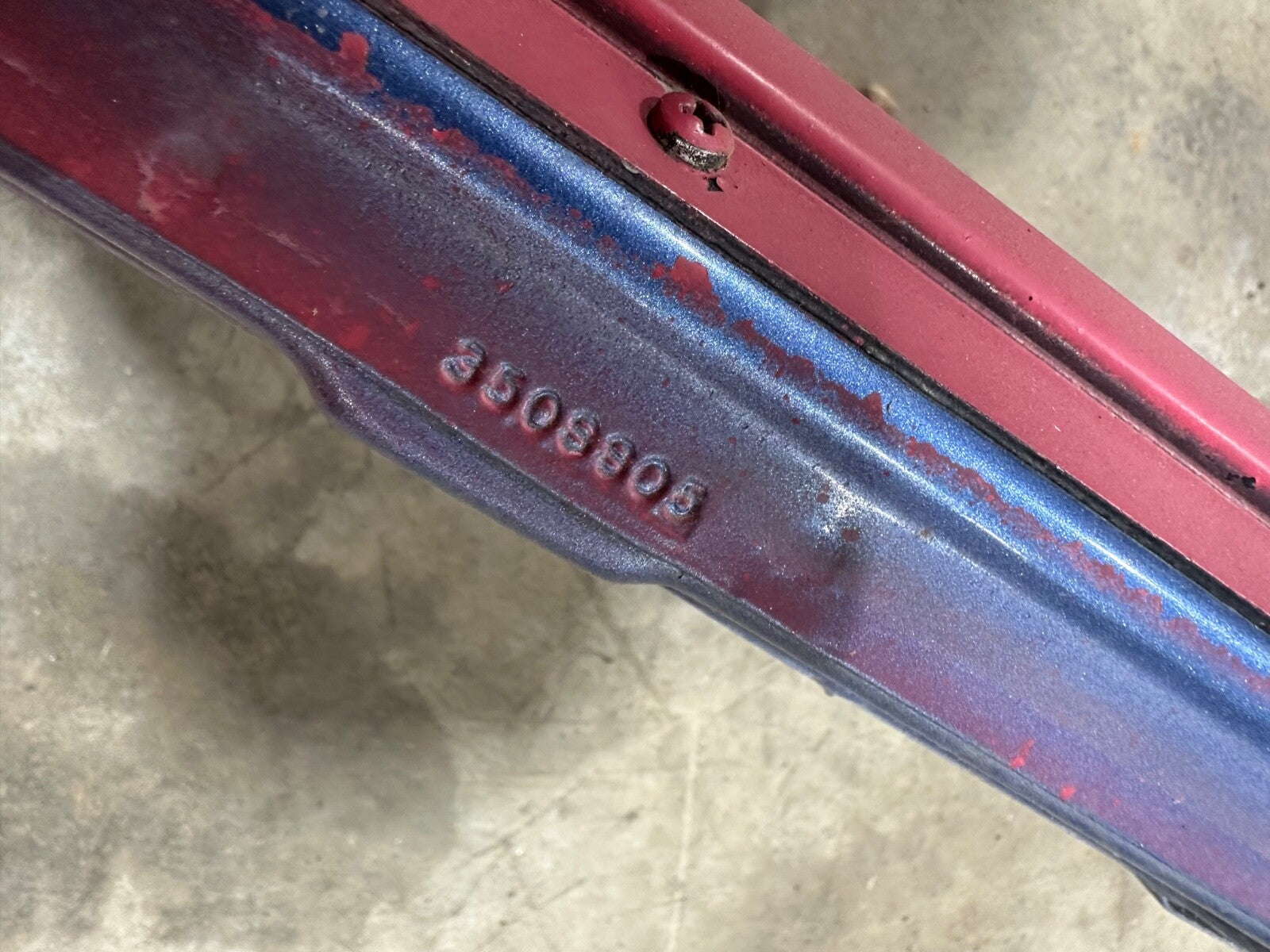 81-95 Jeep Wrangler YJ CJ7 Passenger Side Half Steel Door Lower Right Red OEM