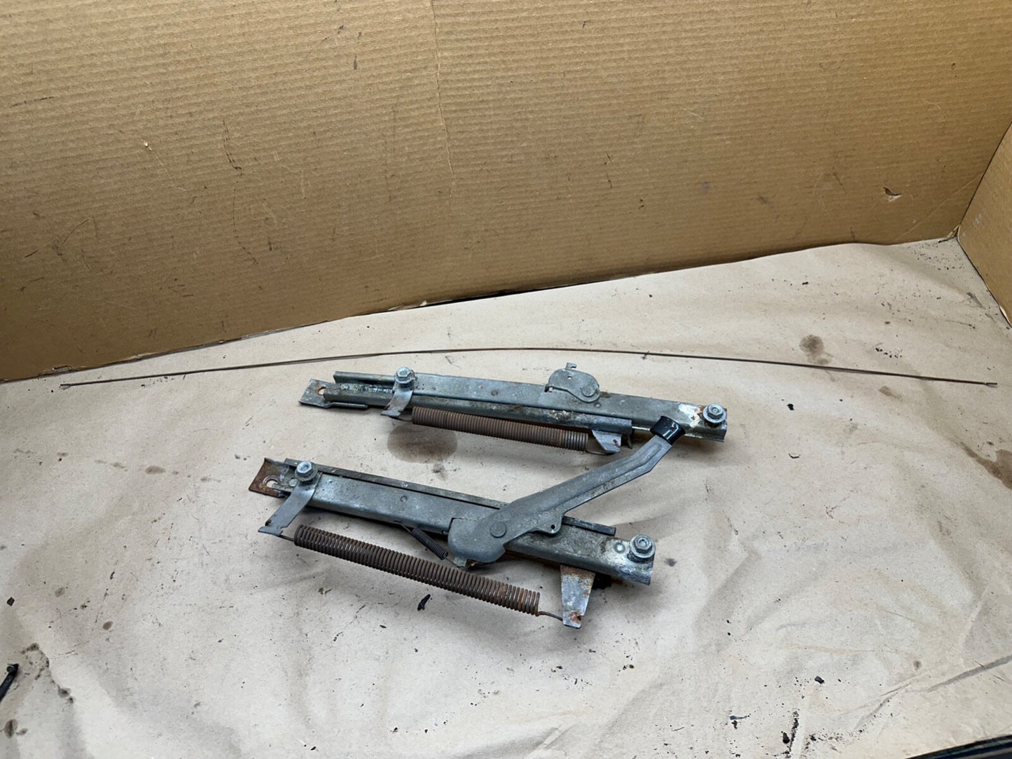 1967 Rebel Rambler Interior Front Bench Seat Floor Track Guide Mount Brackets