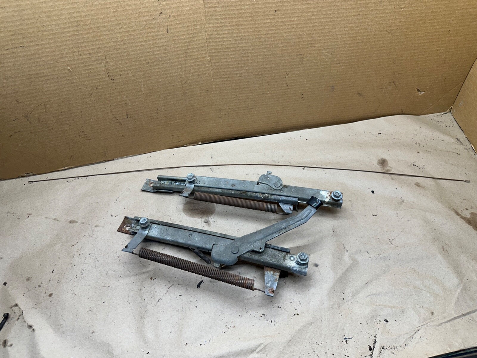 1967 Rebel Rambler Interior Front Bench Seat Floor Track Guide Mount Brackets