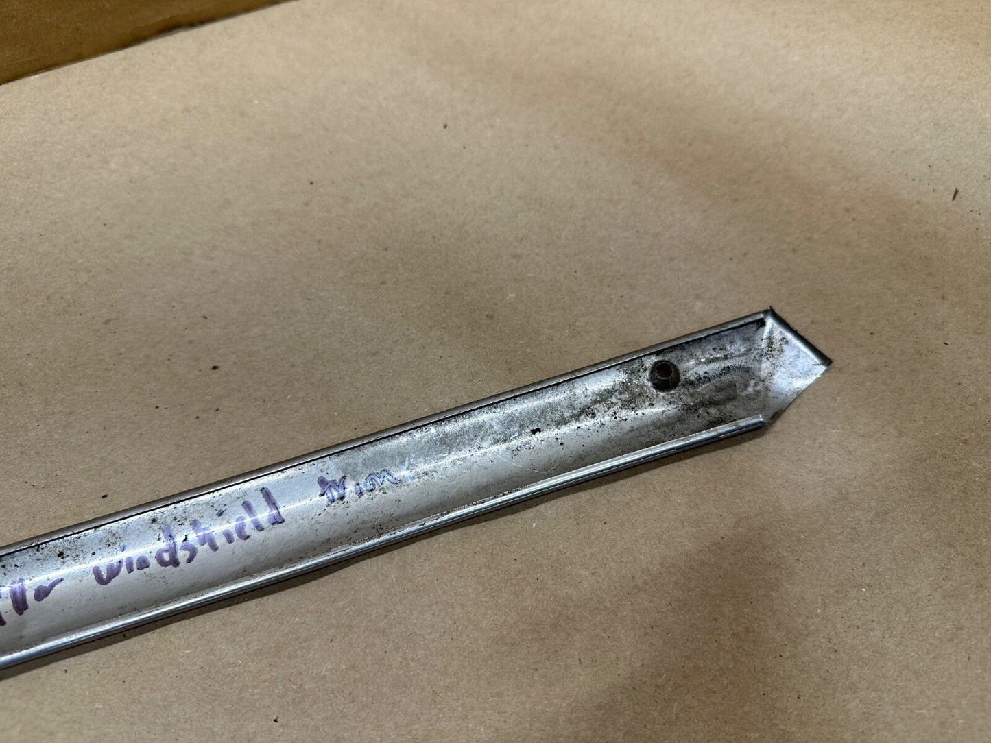 Jeep FSJ Grand Wagoneer Passenger Apillar Windshield Stainless Steel Trim Chrome