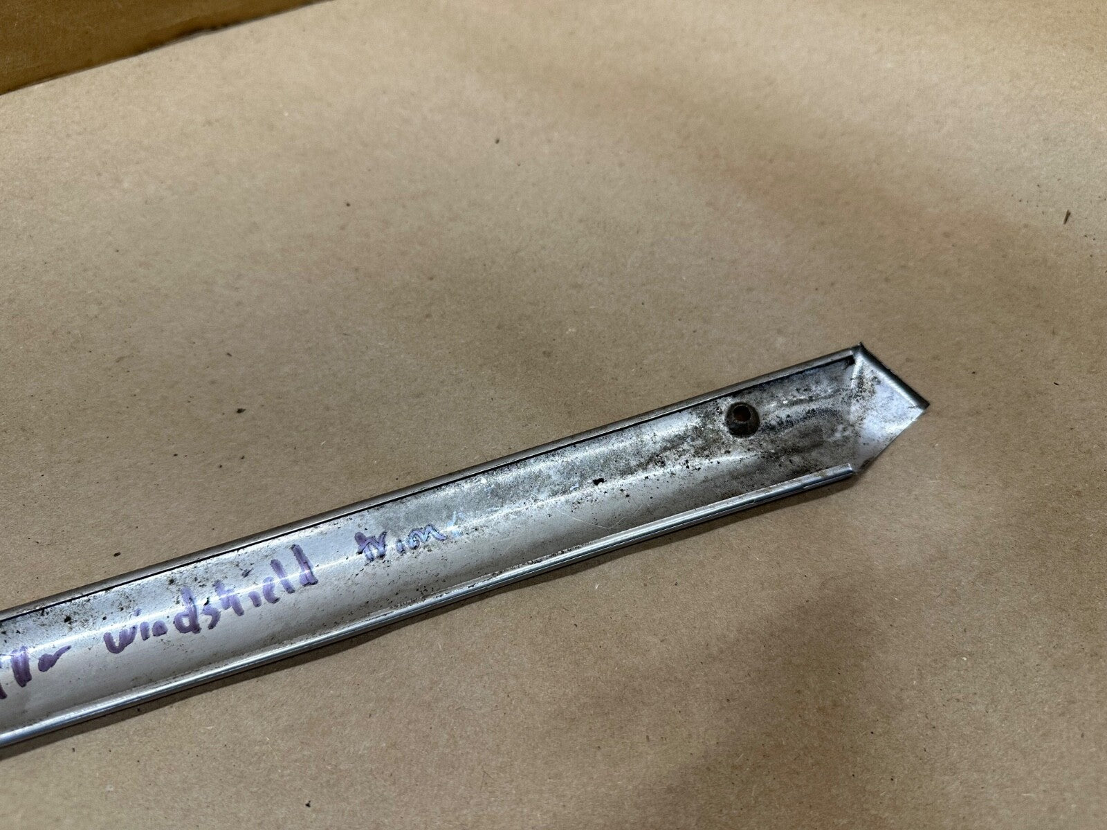 Jeep FSJ Grand Wagoneer Passenger Apillar Windshield Stainless Steel Trim Chrome