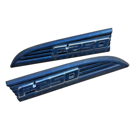 11-16 FORD F-250 SUPER DUTY OEM L & R EXTERIOR FENDER EMBLEM BADGE SET PAIR XL