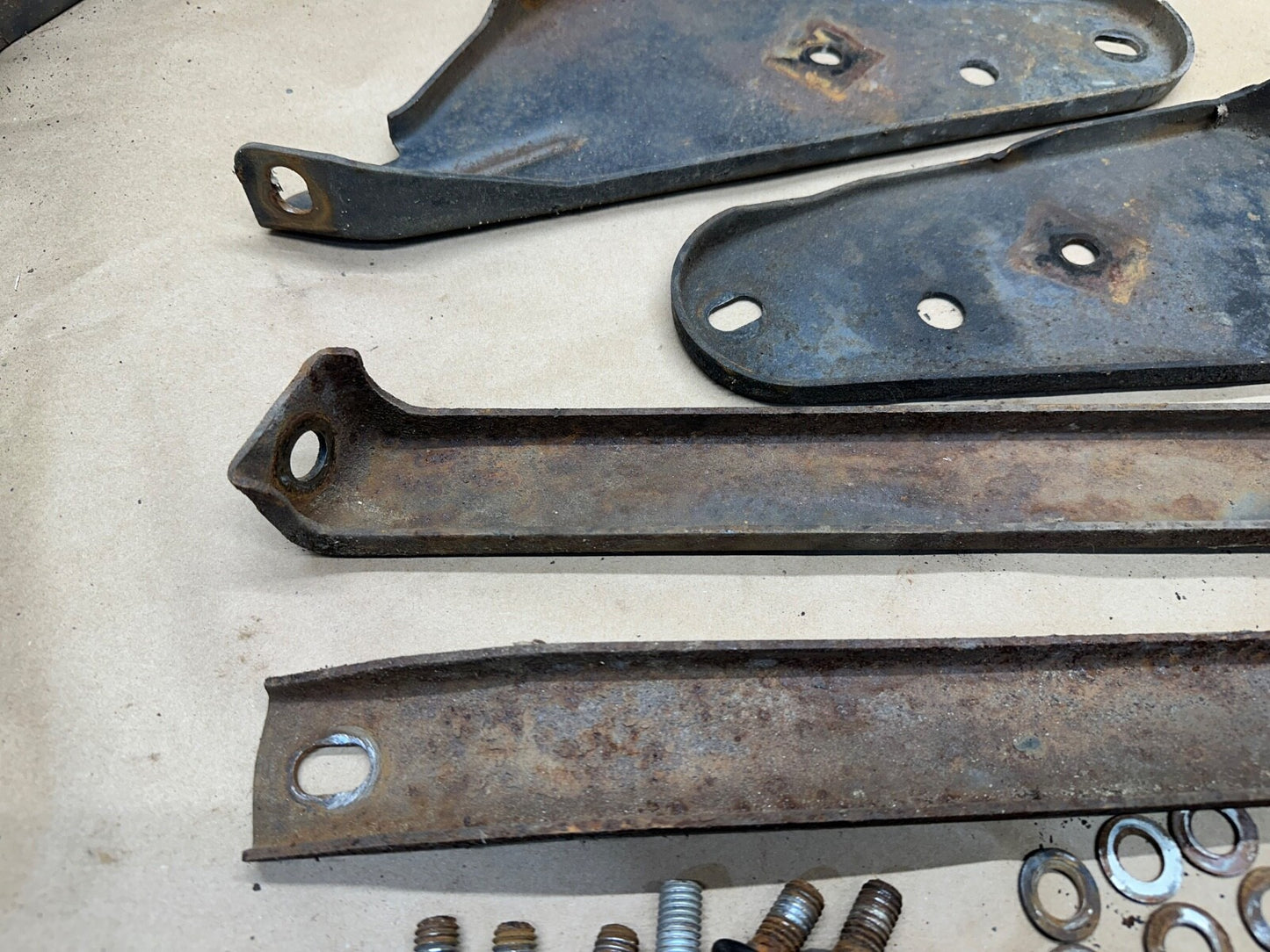 1967 AMC Rambler Rebel FRONT Bumper Mount Bracket Set Sedan Factory 67 Rambler