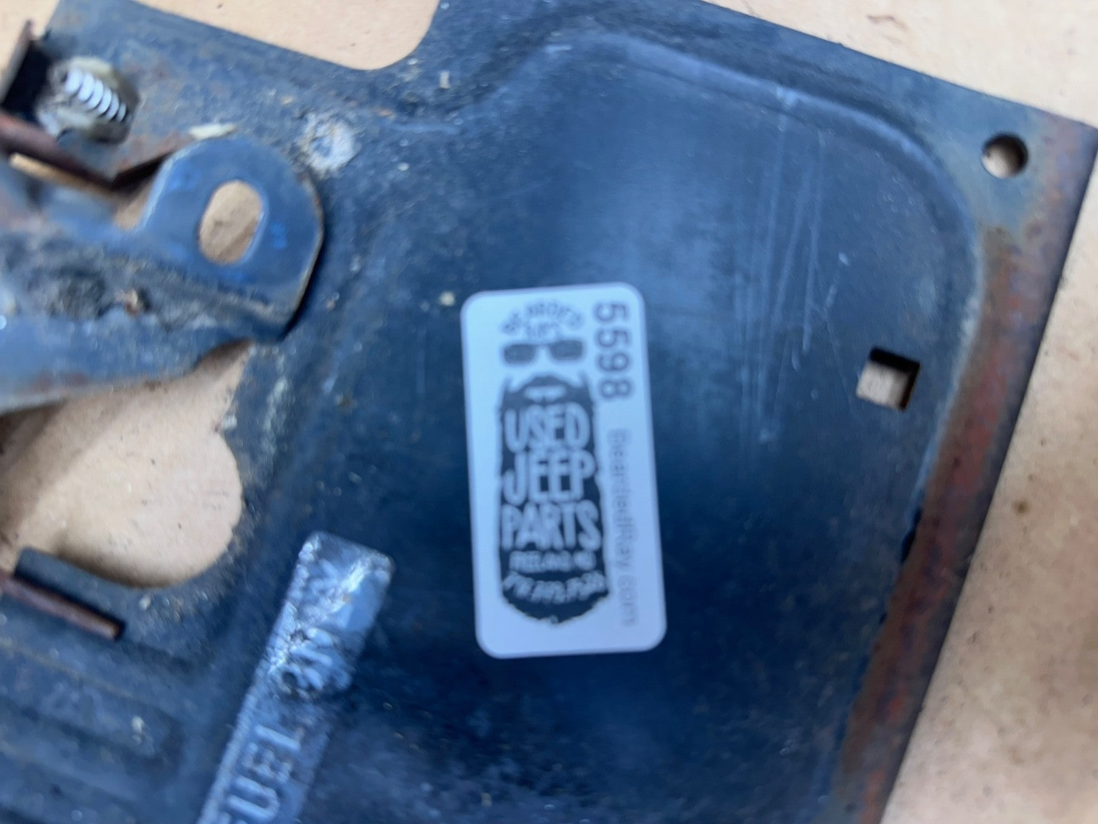Jeep Wrangler YJ 87-95 Rear License Plate Mount Tag Bracket Factory OEM Gas Flap