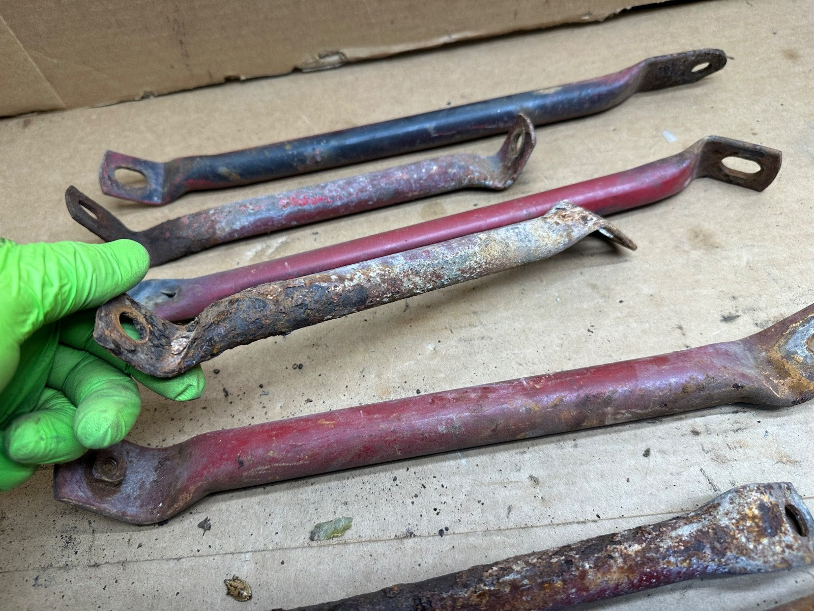 87-95 Jeep Wrangler YJ FENDER to Firewall Support Bar Set OEM Factory Rod Brace