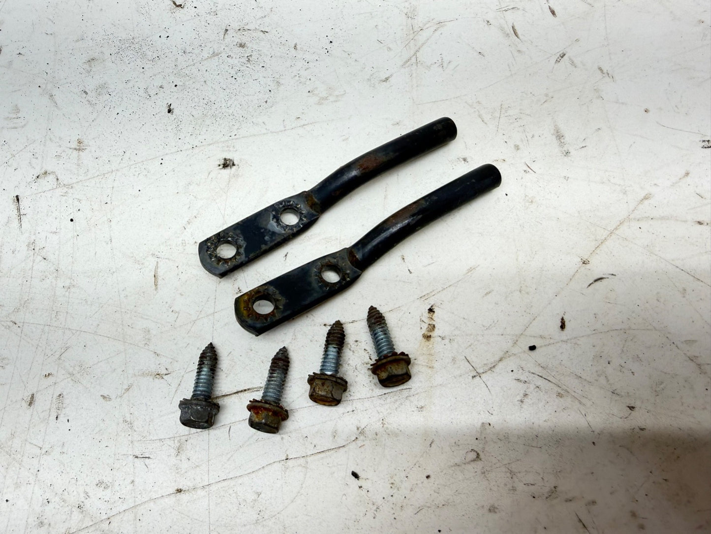 1987-2006 Jeep Wrangler YJ TJ LJ OEM Door Limit Strap Body Pins Holder Pair