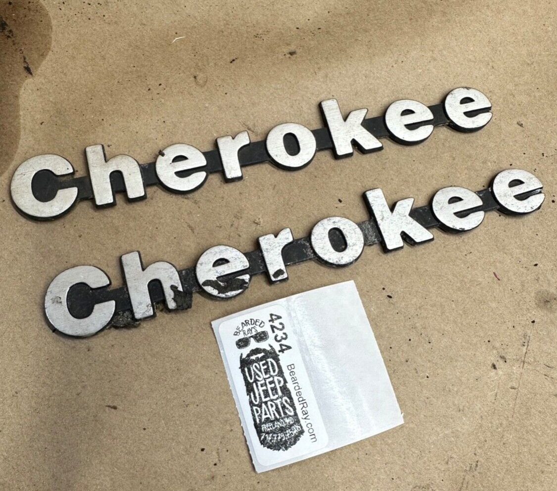 84-96 Jeep Cherokee XJ Fender Emblem Badge 55295252 8 Inch Metal OEM Factory PIN