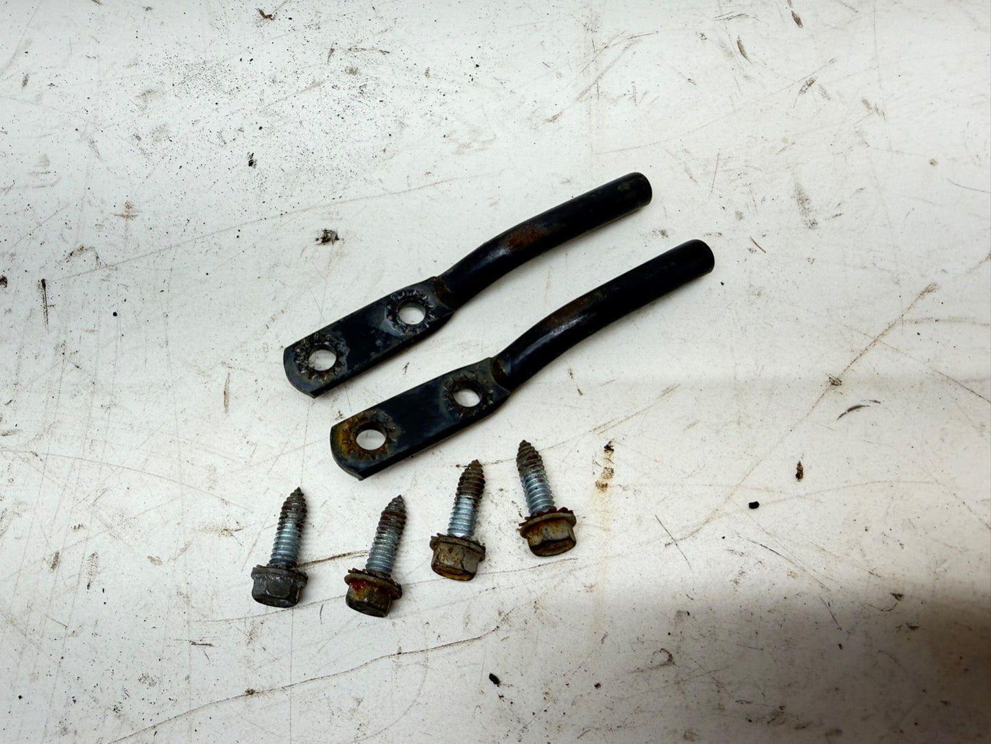 1987-2006 Jeep Wrangler YJ TJ LJ OEM Door Limit Strap Body Pins Holder Pair