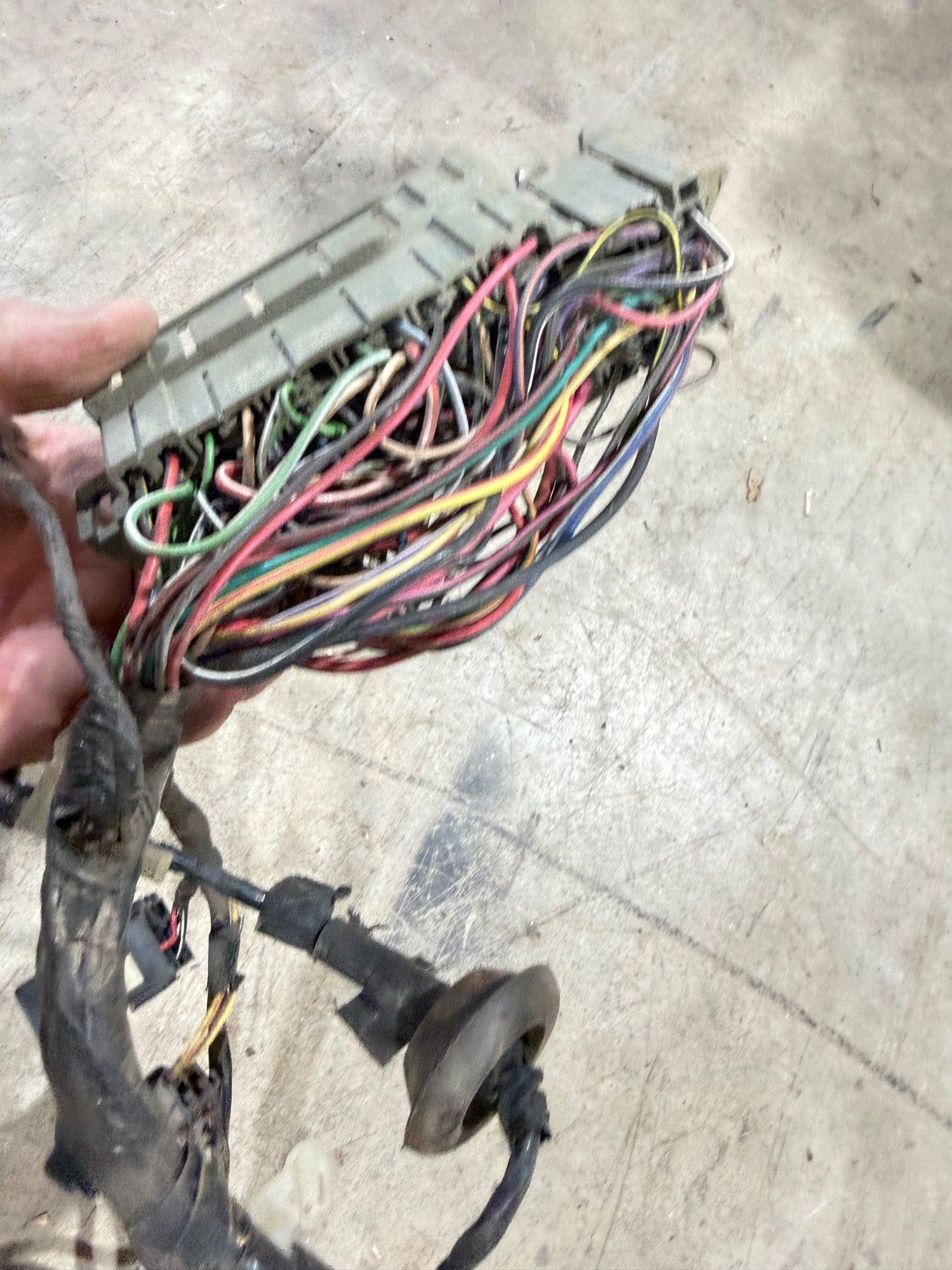 97 Jeep TJ Wrangler Soft Top Dash Instrument Panel Wiring Wire Harness OEM