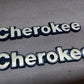 93-98 Jeep Grand Cherokee OEM 55295445 Gold Metal Emblem Pair Set 2 Front Fender