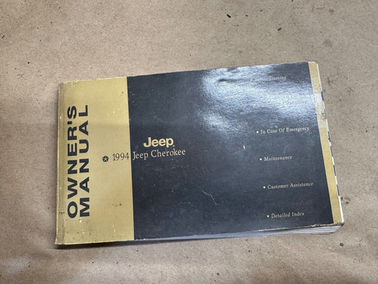 1994 Jeep Cherokee XJ Owner's Manual User Guide Reference Owners Book OEM Fuse