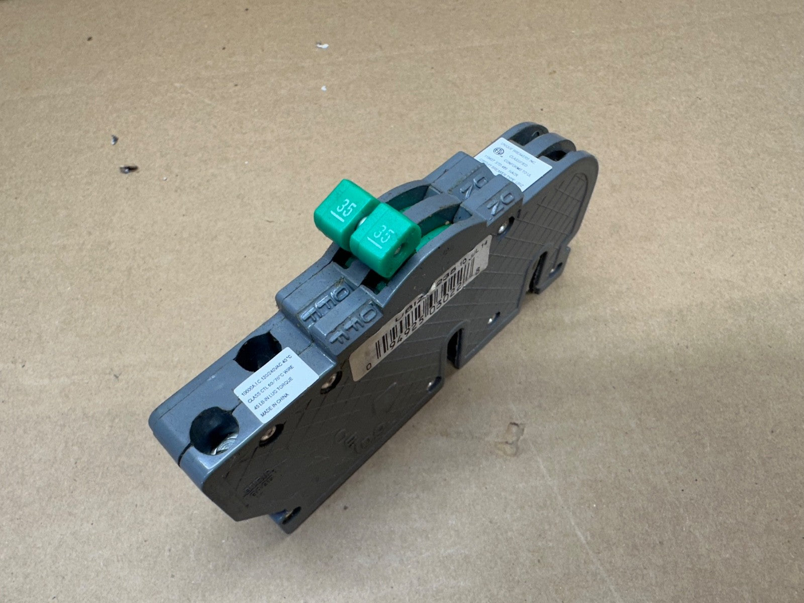 Ubiz0235 Zinsco Rc3835 Replacement Circuit Breaker Two Pole 35 amp Thin Fuse