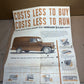 WILLYS SEDAN DELIVERY Truck Dealer Sales Brochure Paper Poster Pamphlet Vintage