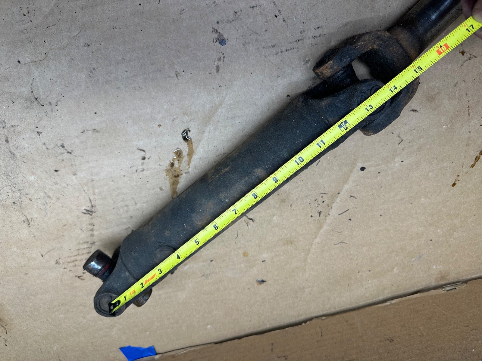 Manual 6CYL 90-93 Jeep Wrangler YJ 13.5" REAR DRIVE SHAFT 4.0 AX15 Driveshaft