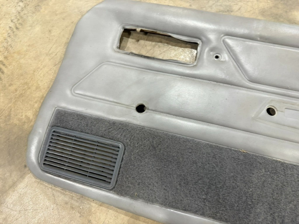 84-96 Jeep Cherokee XJ Pair L R Gray Interior Door Panel Manual Crank Windows OE
