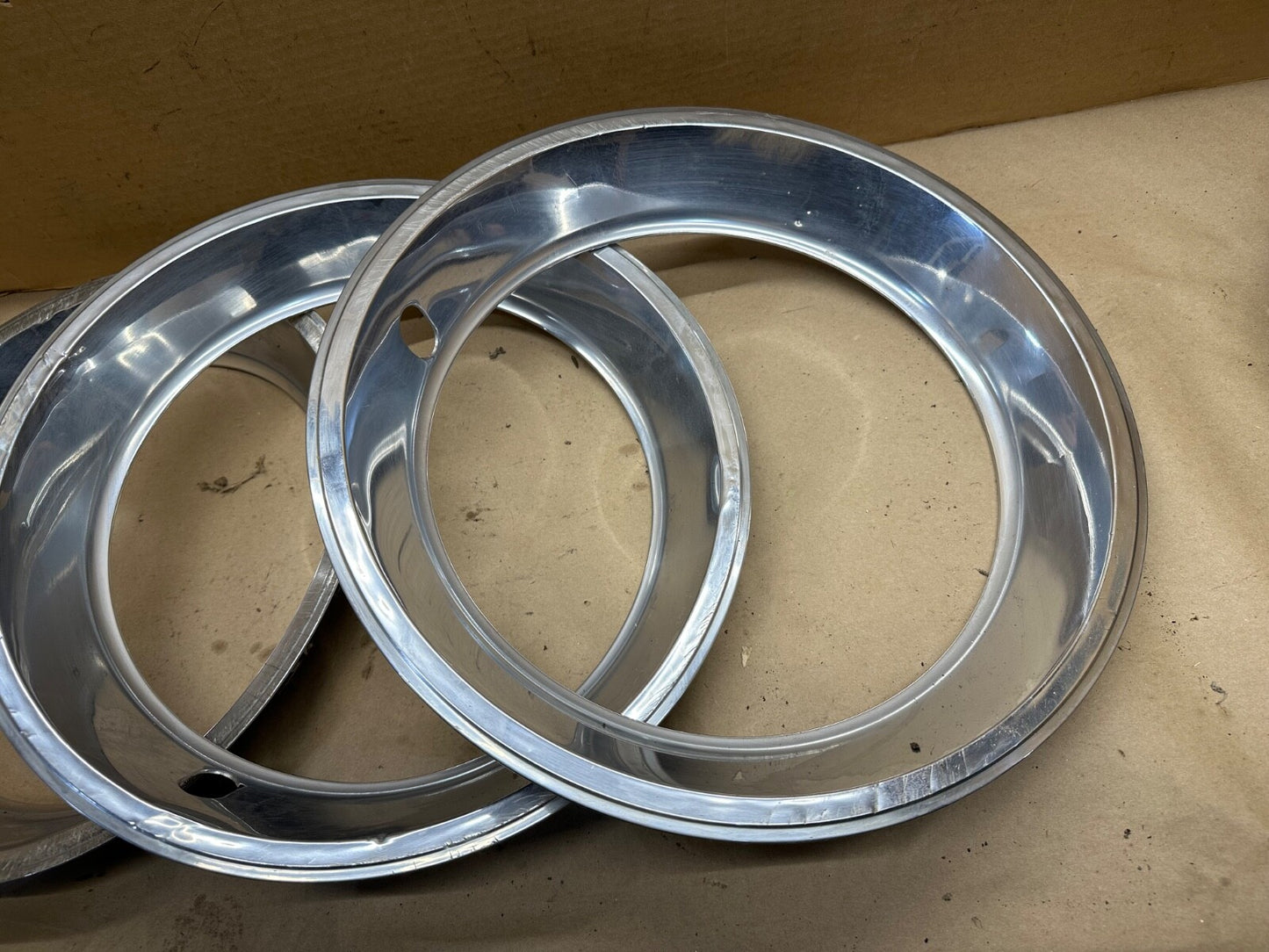 Set of 4 Jeep Cherokee XJ Wrangler YJ TJ OEM Chrome Trim Beauty Ring Wheel 15"