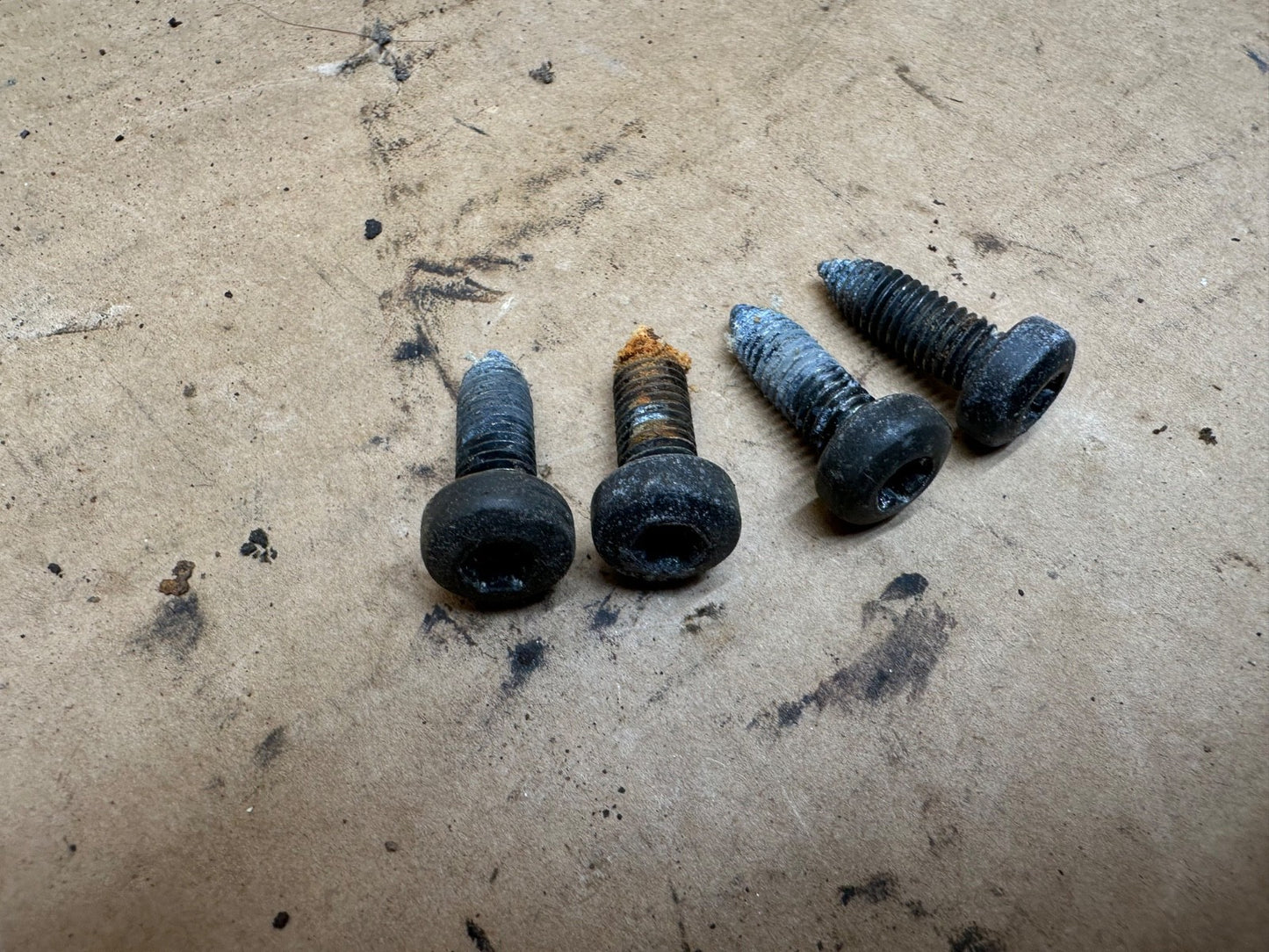 87-95 Jeep Wrangler YJ OE Seat Slider Track Adjuster Bolts Set of 4 TORX Bracket