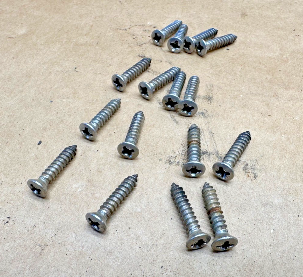 16 Stainless Headlight Trim Screws 87-95 Jeep Wrangler YJ Phillips Surround OEM