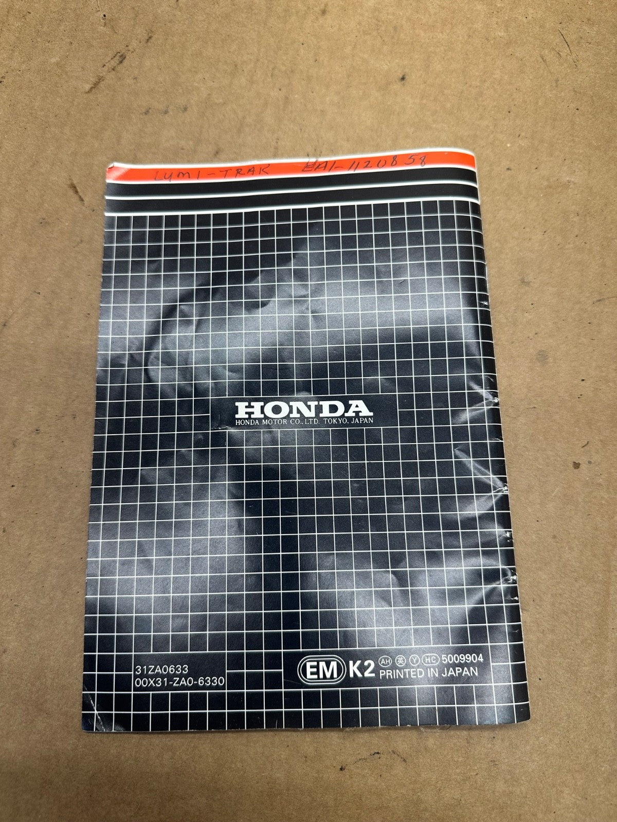 HONDA POWER EQUIPMENT GENERATOR EX5500 Owner's Manual 31ZA0633 OPERATION BOOK EX