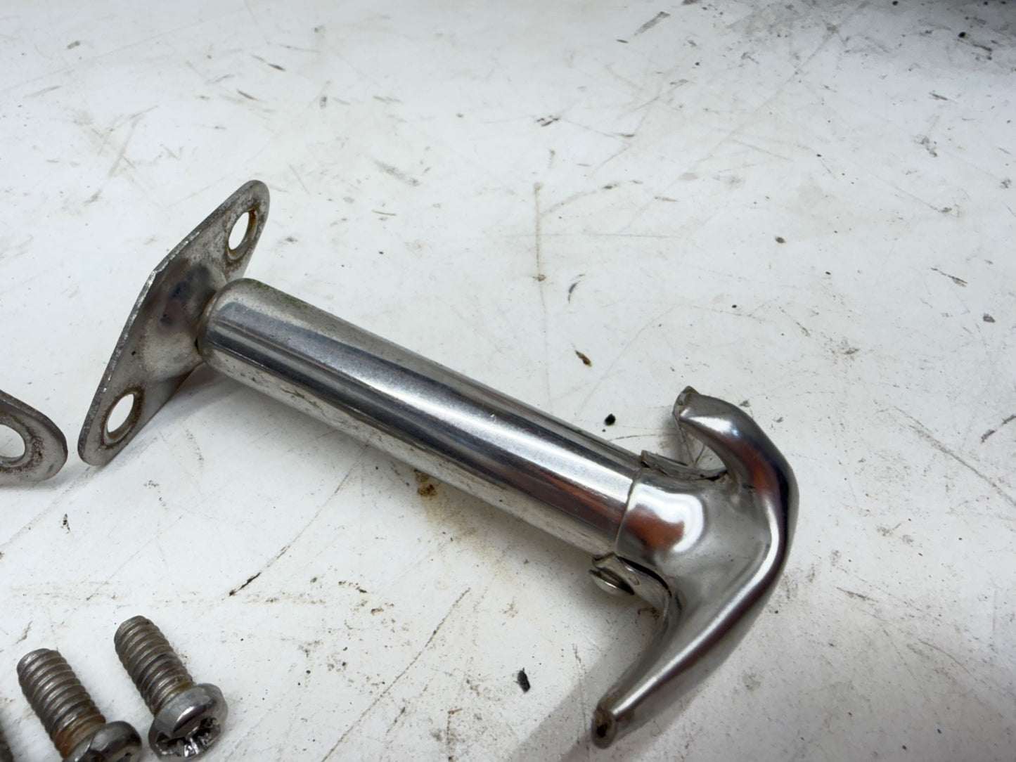 87-95 Jeep YJ Wrangler Chrome Hood Catch Latch Kit Aftermarket Stainless Steel