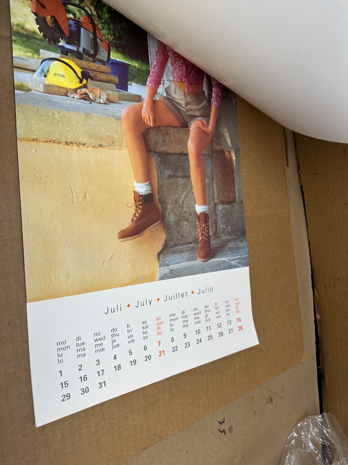 2002 STIHL Wall Calendar Girl Girls Chainsaw Weedwacker Power tools 02 Complete