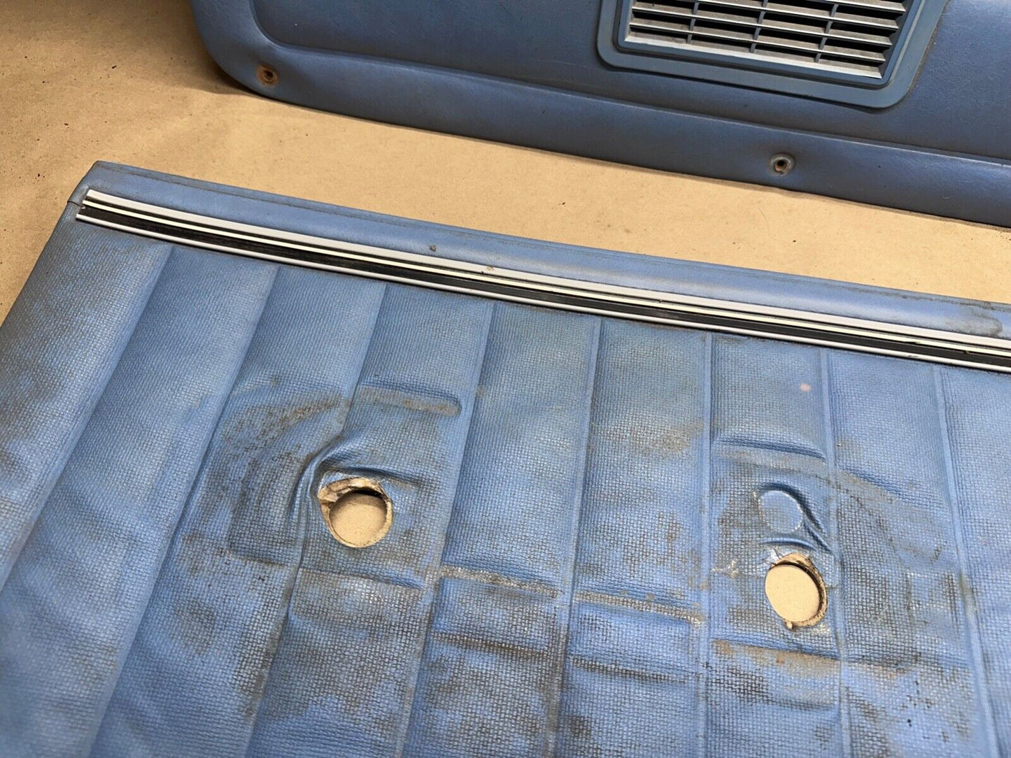 70s-80s Jeep Cherokee Door Panels Blue FSJ SJ 2 Door Front OEM Chief S Cards OEM