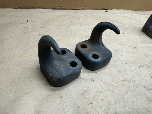 97-06 Jeep Wrangler TJ LJ OEM Factory Front Tow Hooks NO Bolts Towhook Pair Hook