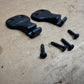 Jeep TJ Sun Visor Support Clip Hook Pair Mount screws black 97-02 Wrangler OEM