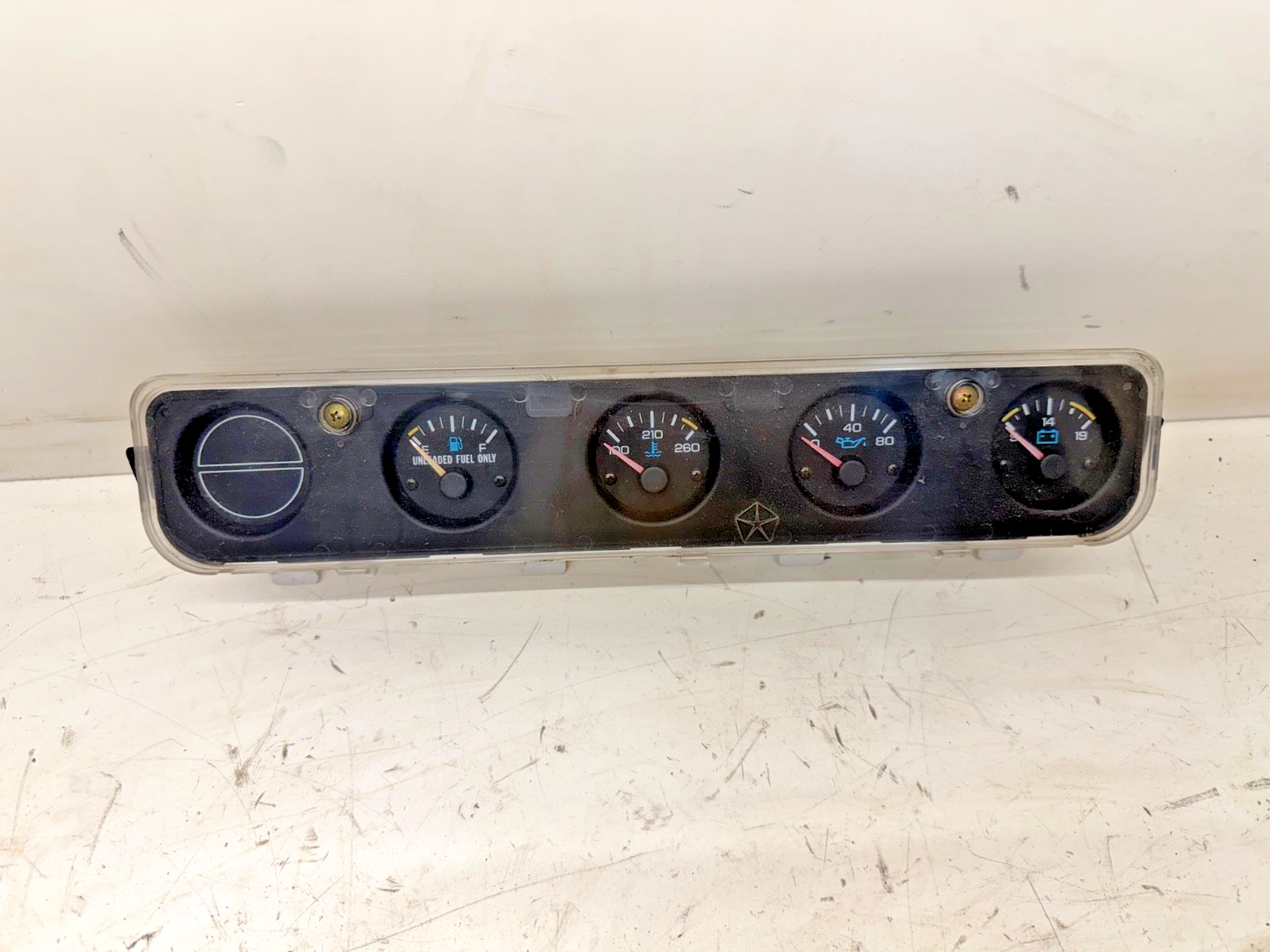 Jeep Wrangler YJ 92-1995 Dash Instrument Center Gauge Cluster Temp Oil Volt Gas