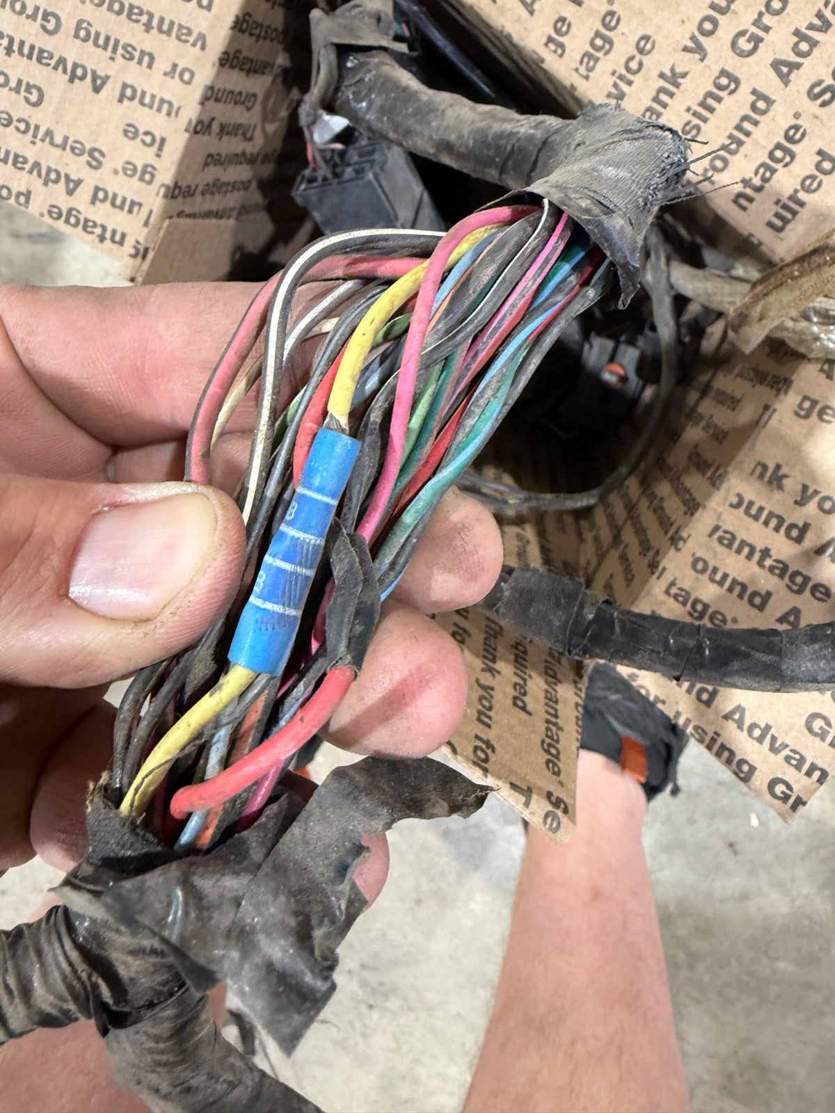 97 Jeep TJ Wrangler Soft Top Dash Instrument Panel Wiring Wire Harness OEM