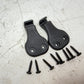 Jeep TJ Sun Visor Support Clip Hook Pair Mount screws black 97-02 Wrangler OEM
