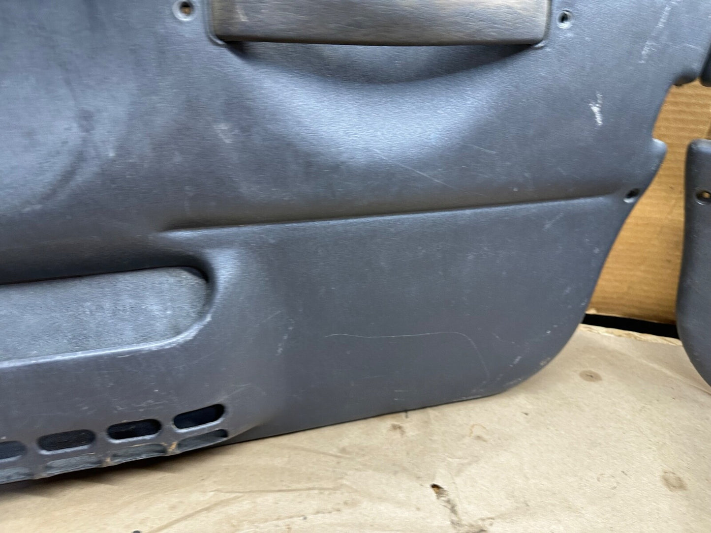 97-06 Jeep TJ Wrangler Driver Passenger FULL HARD DOOR PANEL AGATE GRAY OEM Grey