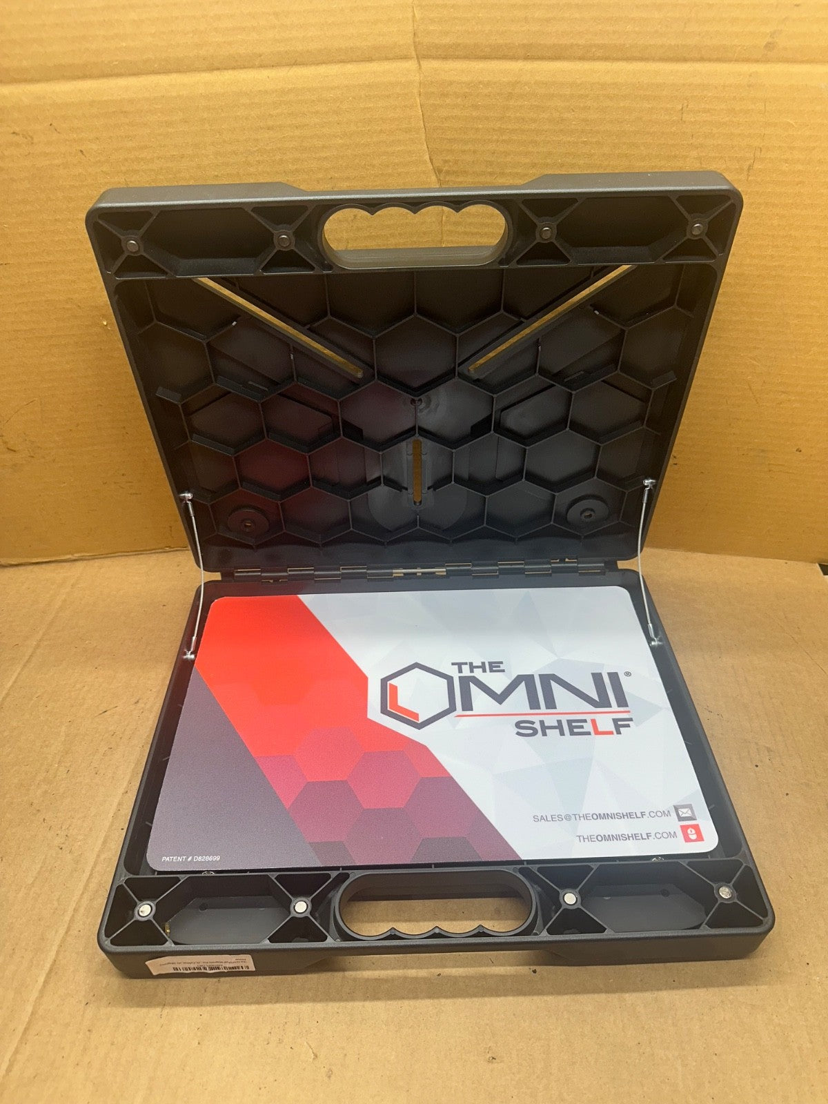 The OmniShelf Magnetic Utility Shelf Briefcase Portable Desk Work Truck Shop Van
