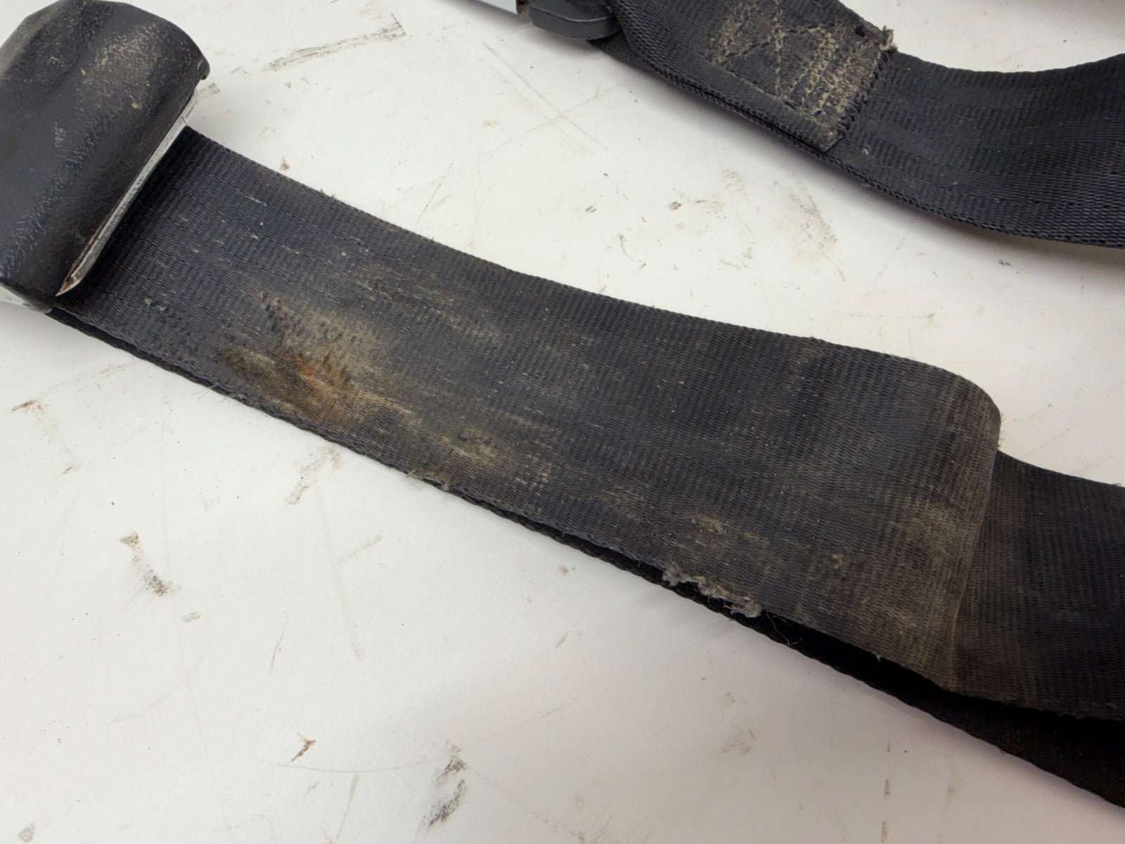 77-91 Jeep YJ CJ Rear Seat Lap Belts Back Seat Belt CJ5 CJ7 Wrangler Black OEM