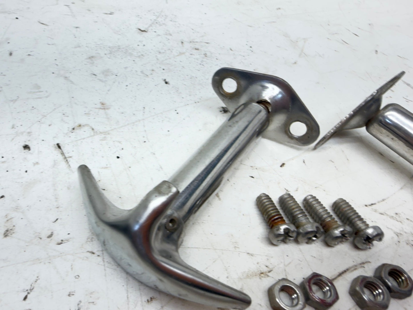 87-95 Jeep YJ Wrangler Chrome Hood Catch Latch Kit Aftermarket Stainless Steel