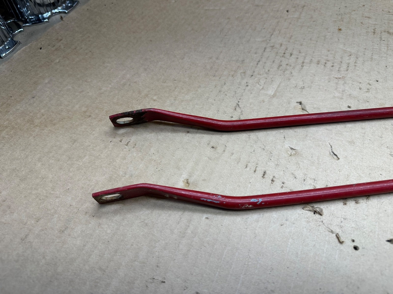 Grille Support Rod Grill to Firewall TUB RED OEM PAIR 97-06 Jeep TJ Wrangler